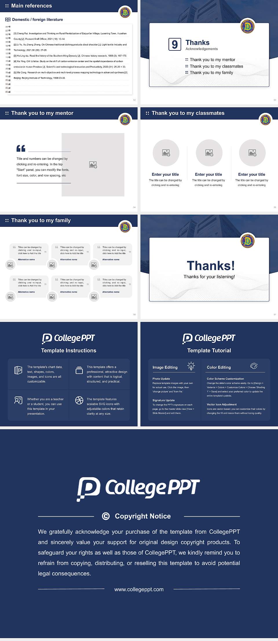 The Nippon Dental University Graduation Thesis Defense PPT Template4:3 ratio PPT effect preview image7