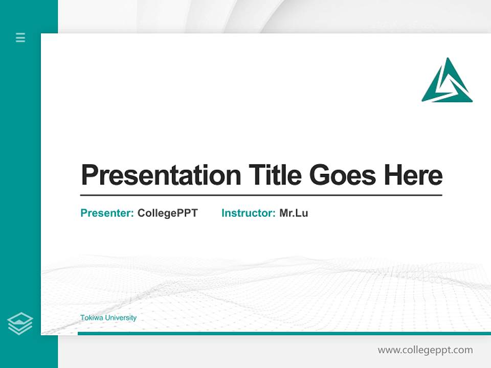 Tokiwa University Thesis Proposal/Graduation Defense PPT Template4:3 ratio PPT effect preview image5