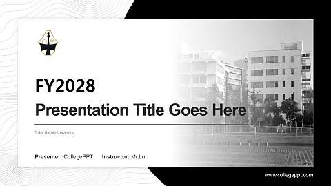 Tokai Gakuin University Academic Presentation/Research Findings Report PPT Template
