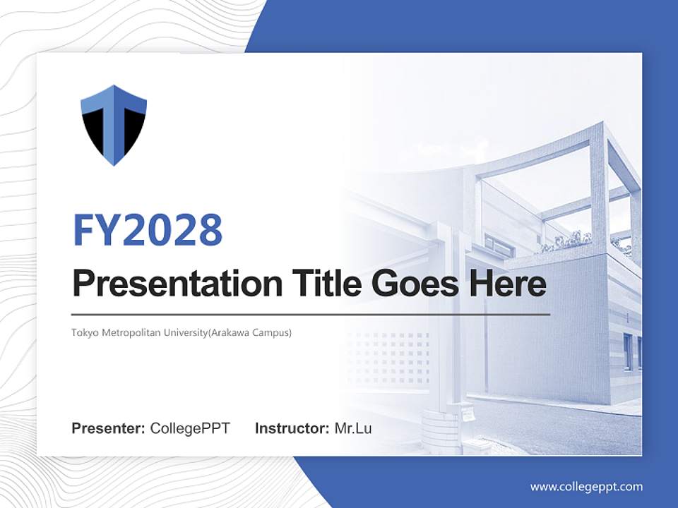 Tokyo Metropolitan University(Arakawa Campus) Academic Presentation/Research Findings Report PPT Template4:3 ratio PPT effect preview image5