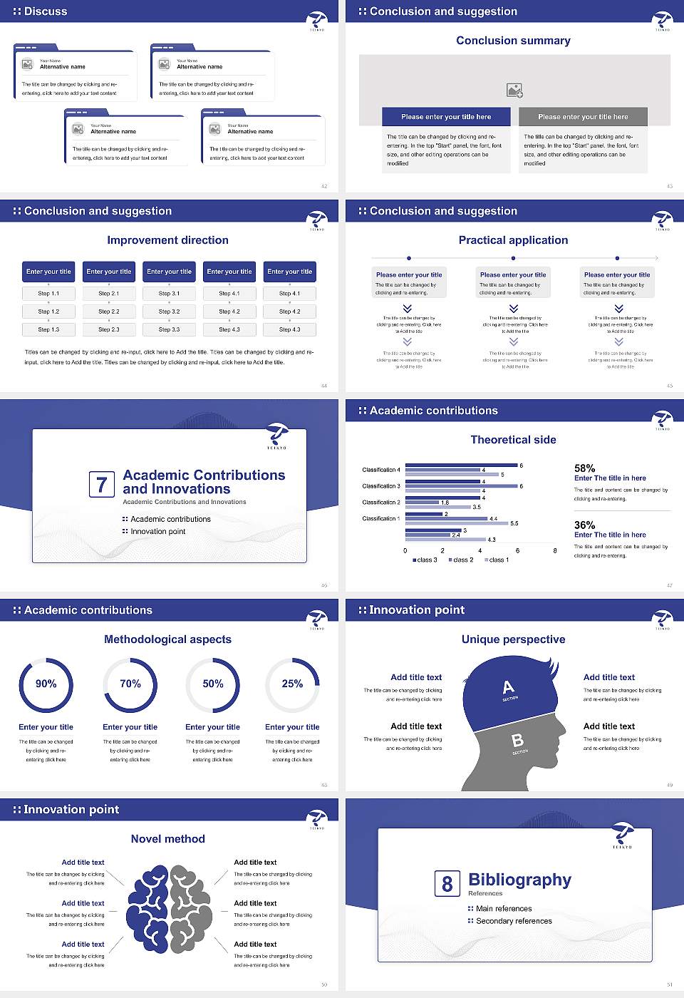 Teikyo University Hachiōji campus Graduation Thesis Defense PPT Template16:9 ratio PPT effect preview image6