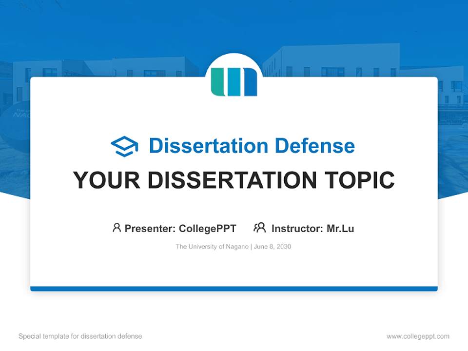 The University of Nagano Graduation Thesis Defense PPT Template4:3 ratio PPT effect preview image7