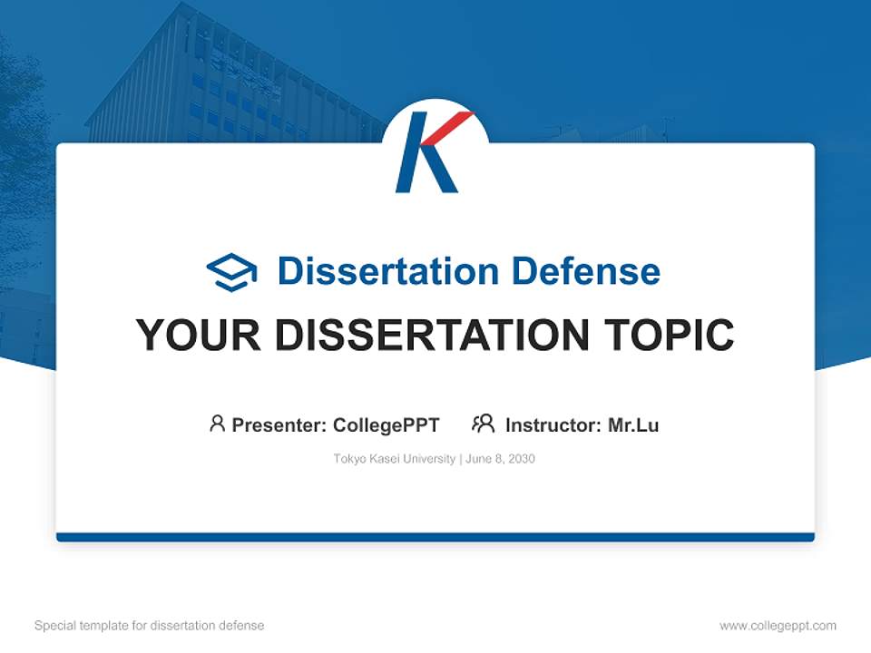 Tokyo Kasei University Graduation Thesis Defense PPT Template4:3 ratio PPT effect preview image7