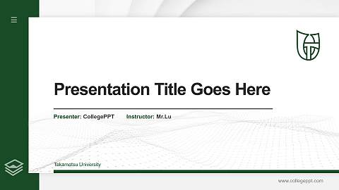 Takamatsu University Thesis Proposal/Graduation Defense PPT Template