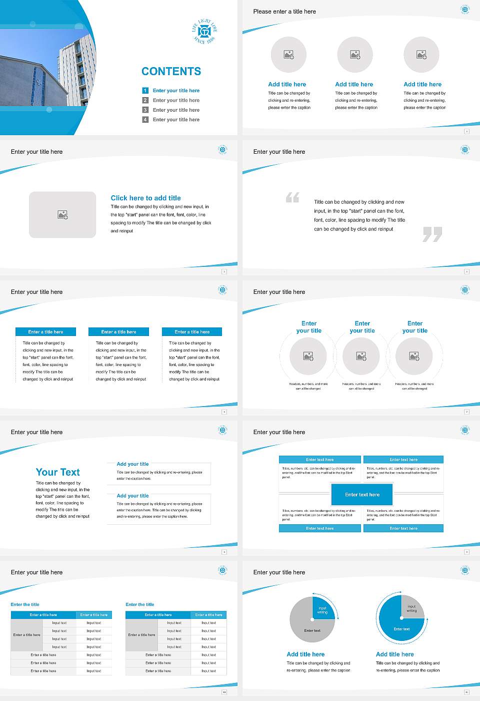 Tohoku Gakuin University Course/Courseware Creation PPT Template16:9 ratio PPT effect preview image2