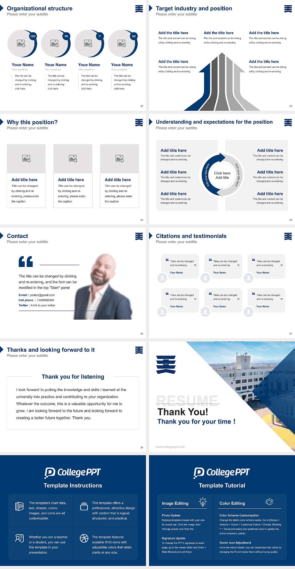 Tohoku Institute of Technology Resume PPT Template4:3 ratio PPT effect preview image4
