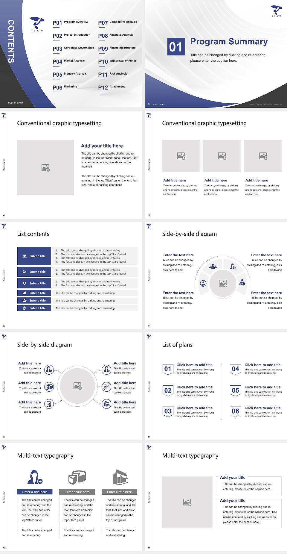 Teikyo Heisei University Competition/Entrepreneurship Contest PPT Template4:3 ratio PPT effect preview image2