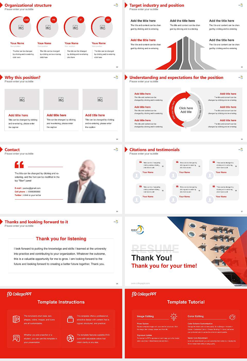 Tokyo Future University Resume PPT Template16:9 ratio PPT effect preview image4