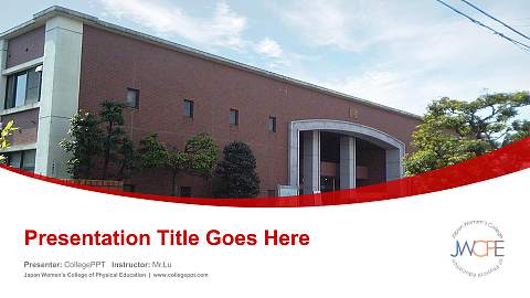 Japan Women’s College of Physical Education Course/Courseware Creation PPT Template