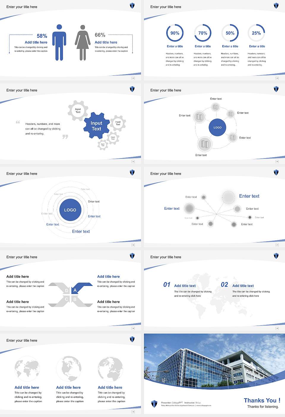 Tokyo Metropolitan University(Harumi Campus) Course/Courseware Creation PPT Template16:9 ratio PPT effect preview image4