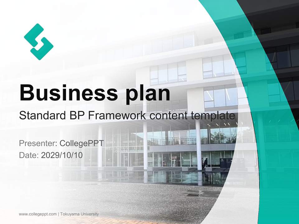 Tokuyama University Competition/Entrepreneurship Contest PPT Template4:3 ratio PPT effect preview image9