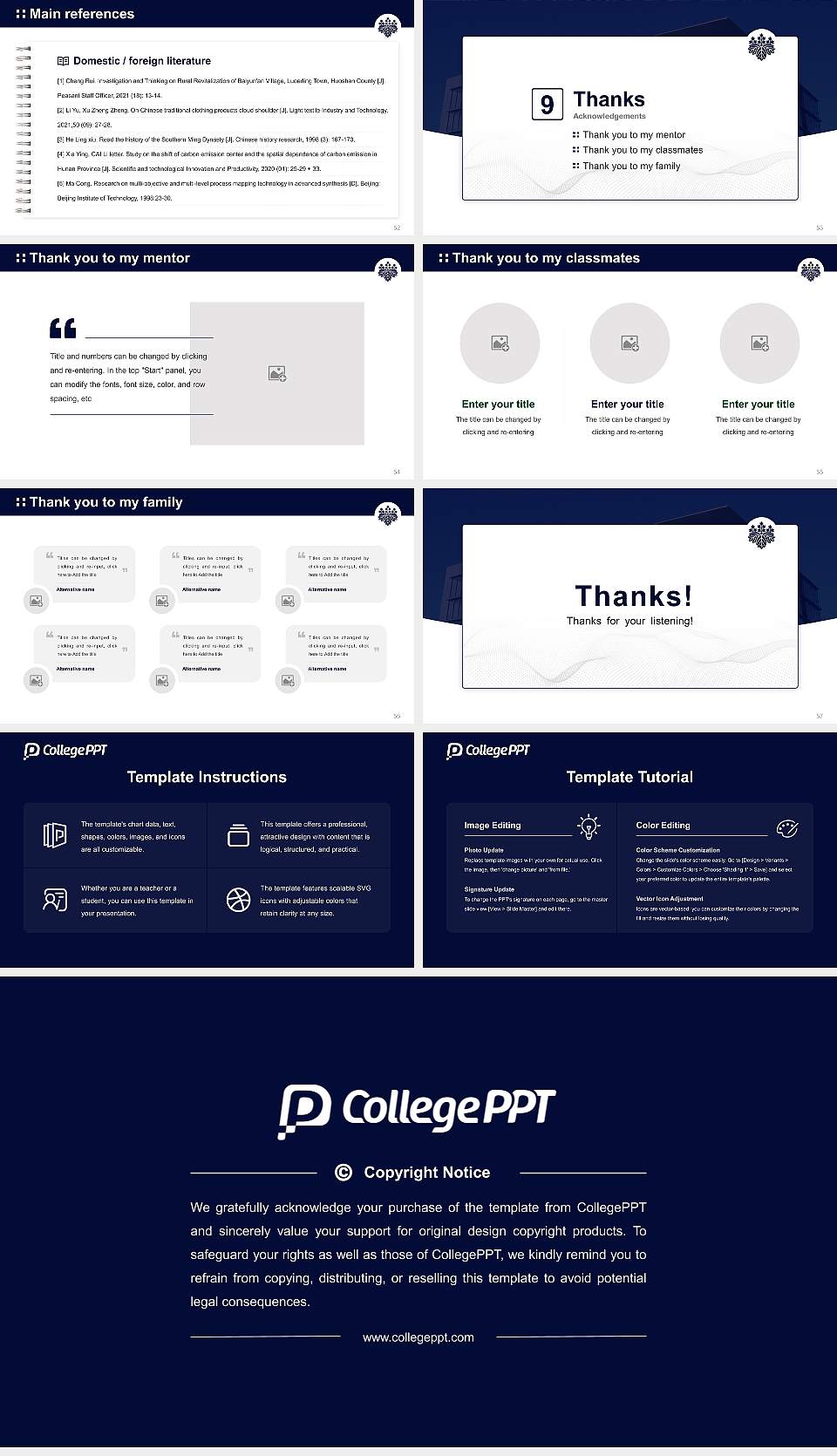Toin University of Yokohama Graduation Thesis Defense PPT Template16:9 ratio PPT effect preview image7