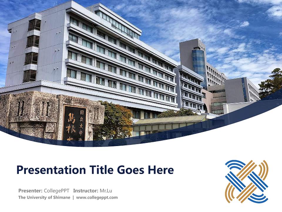 The University of Shimane Course/Courseware Creation PPT Template4:3 ratio PPT effect preview image5