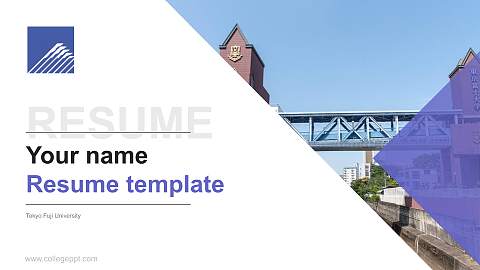 Tokyo Fuji University Resume PPT Template
