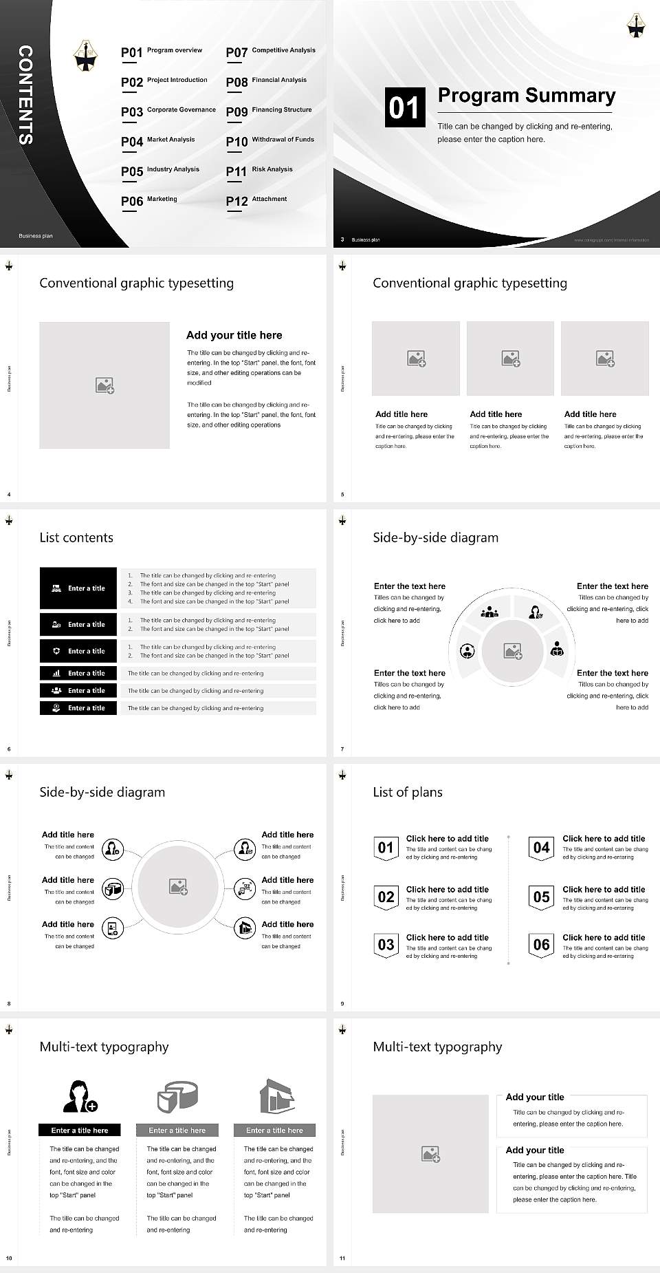 Tokai Gakuin University Competition/Entrepreneurship Contest PPT Template4:3 ratio PPT effect preview image2