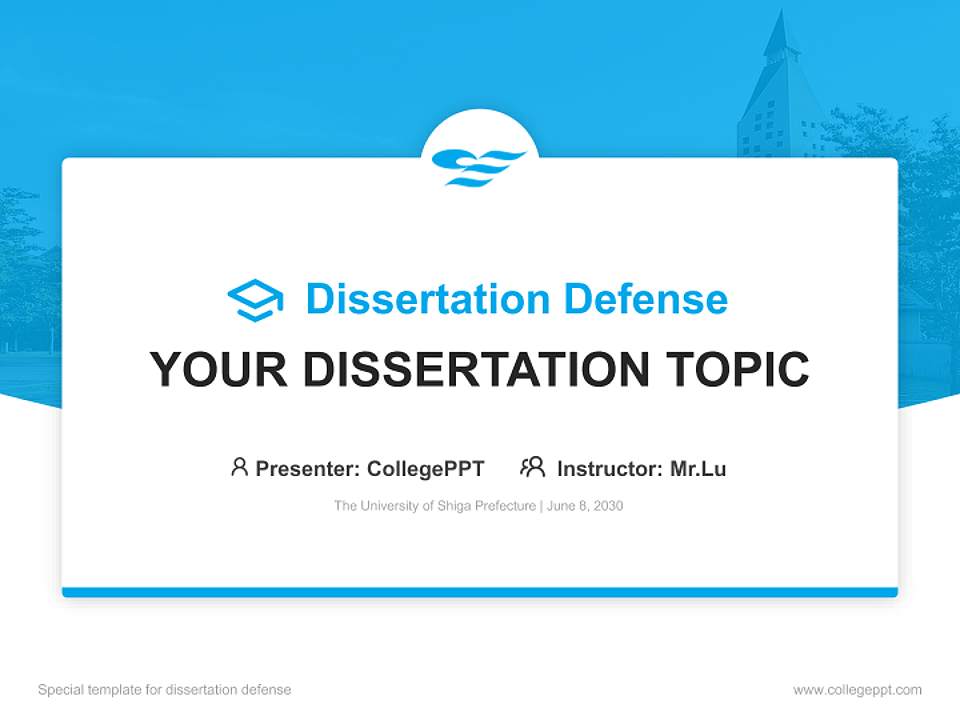 The University of Shiga Prefecture Graduation Thesis Defense PPT Template4:3 ratio PPT effect preview image7