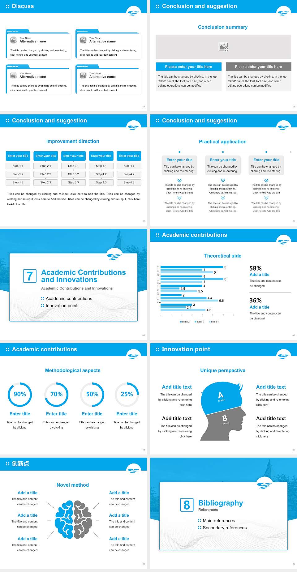 The University of Shiga Prefecture Graduation Thesis Defense PPT Template4:3 ratio PPT effect preview image6