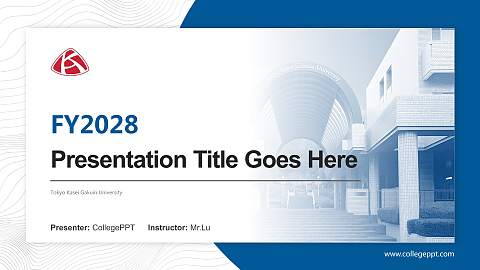 Tokyo Kasei Gakuin University Academic Presentation/Research Findings Report PPT Template