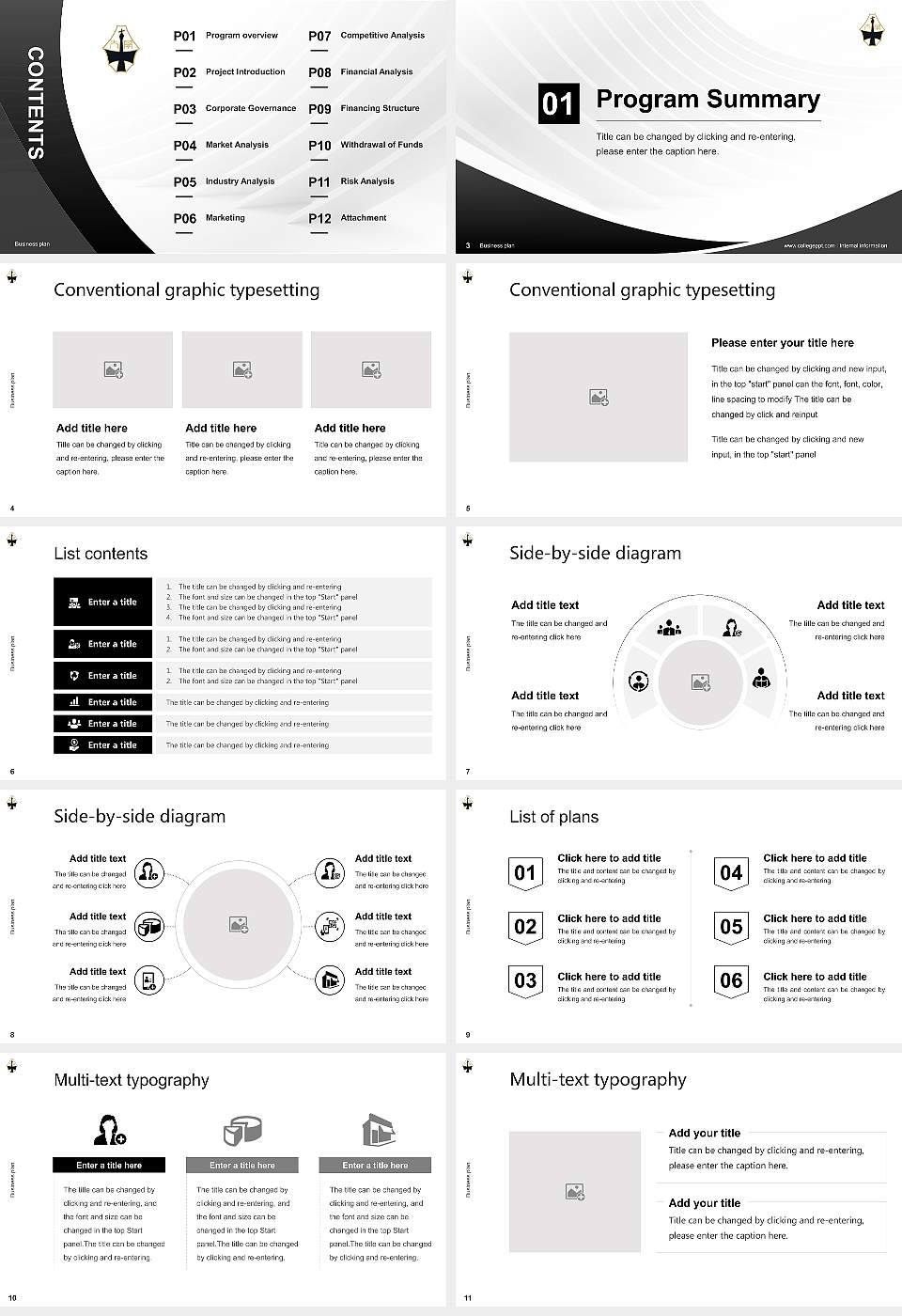 Tokai Gakuin University Competition/Entrepreneurship Contest PPT Template16:9 ratio PPT effect preview image2