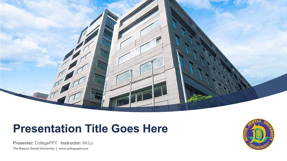 The Nippon Dental University Course/Courseware Creation PPT Template16:9 ratio PPT effect preview image1