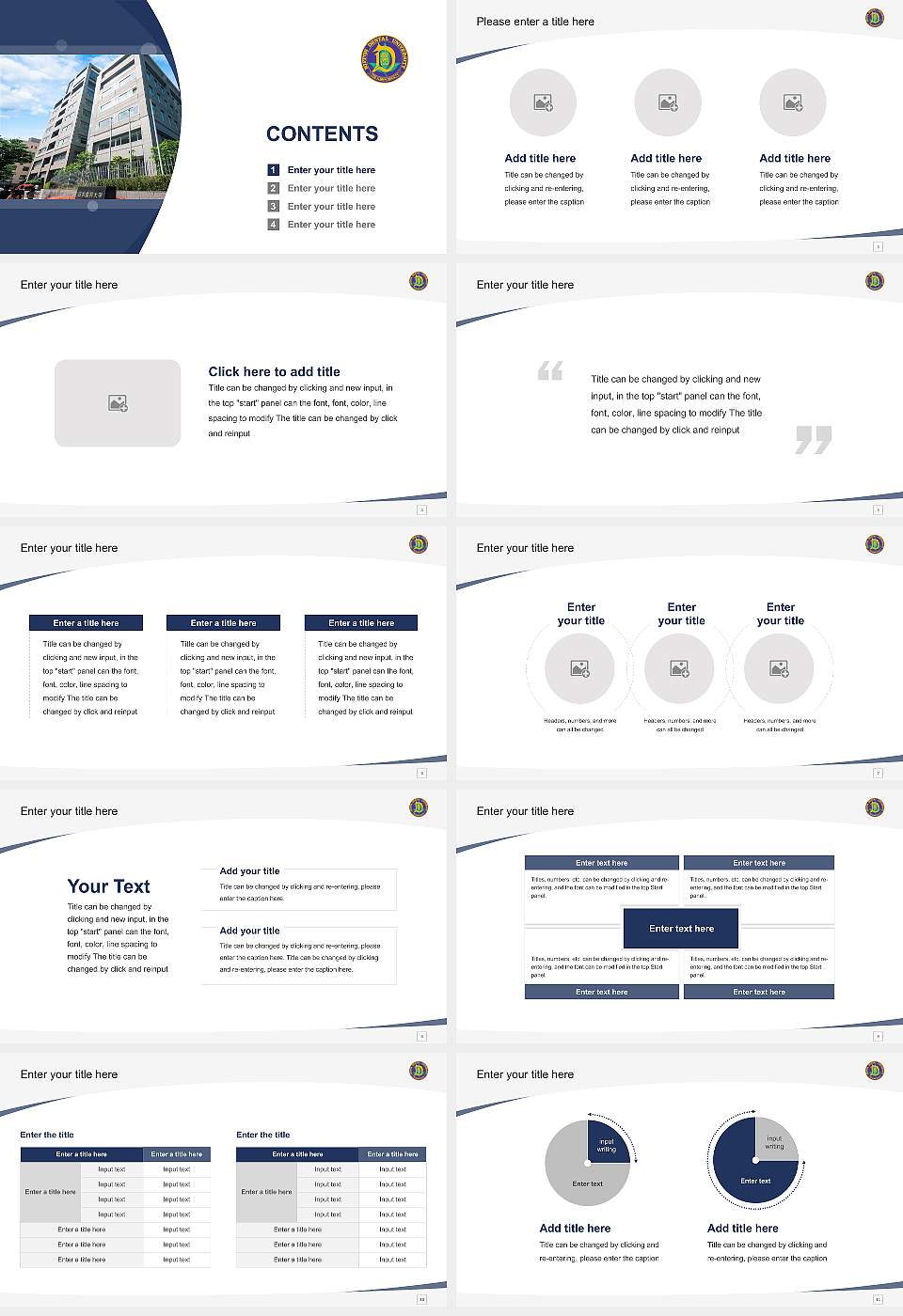 The Nippon Dental University Course/Courseware Creation PPT Template16:9 ratio PPT effect preview image2