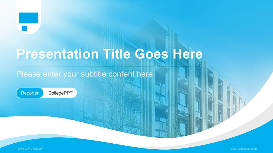 Tokyo City University Lecture Sharing and Networking Event PPT Template16:9 ratio PPT effect preview image