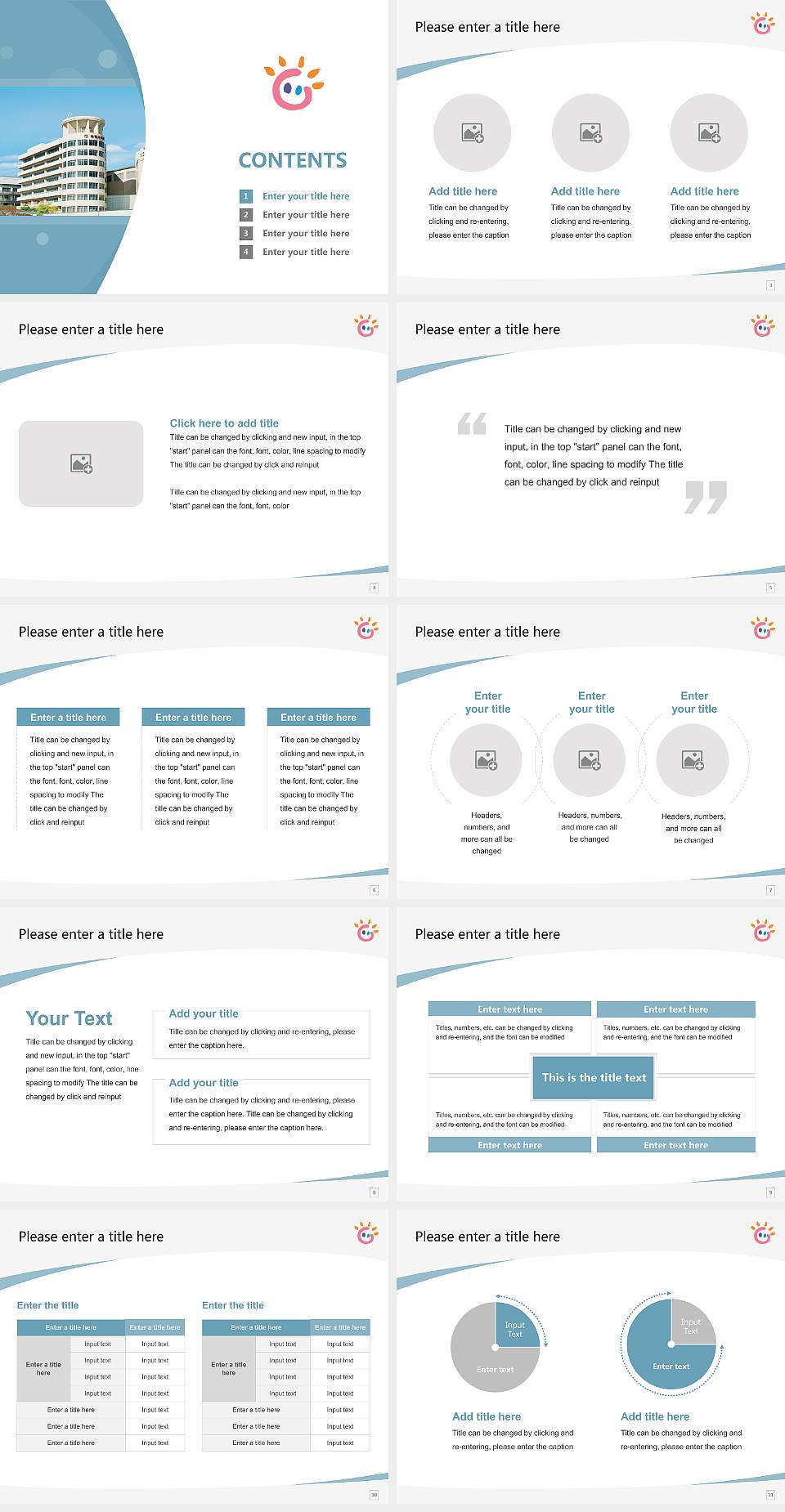 Tezukayama University – Nara Gakuen-Mae Campus Course/Courseware Creation PPT Template4:3 ratio PPT effect preview image2