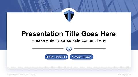 Tokyo Metropolitan University(Hino Campus) National Scholarship Defense PPT Template