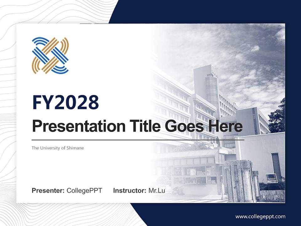 The University of Shimane Academic Presentation/Research Findings Report PPT Template4:3 ratio PPT effect preview image5