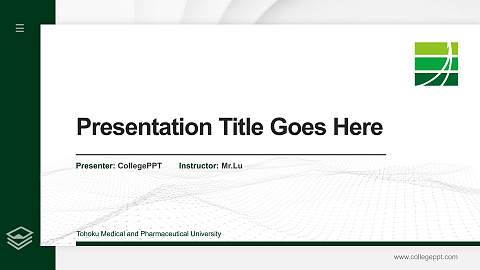 Tohoku Medical and Pharmaceutical University Thesis Proposal/Graduation Defense PPT Template