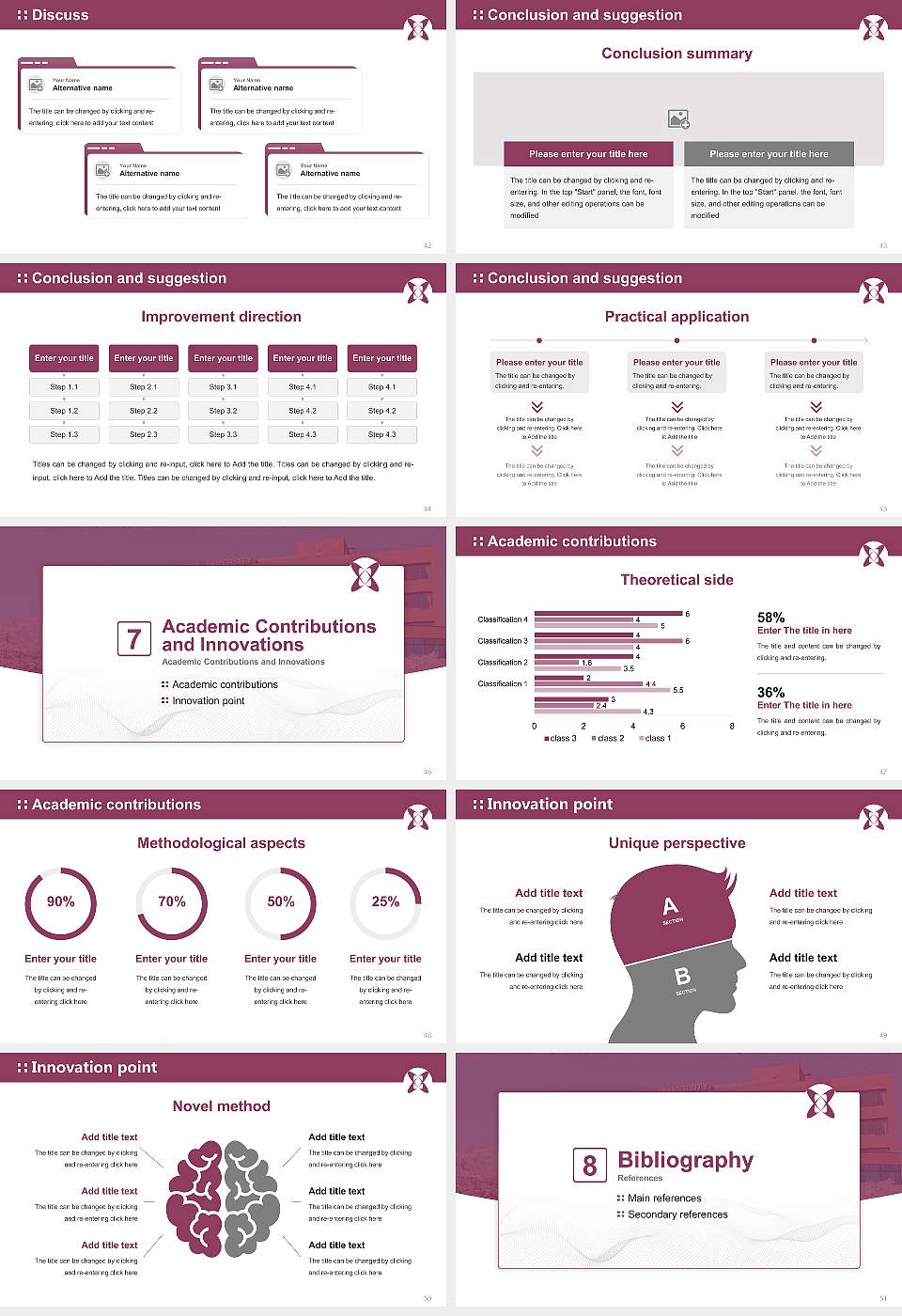Tohoku Fukushi University Graduation Thesis Defense PPT Template16:9 ratio PPT effect preview image6