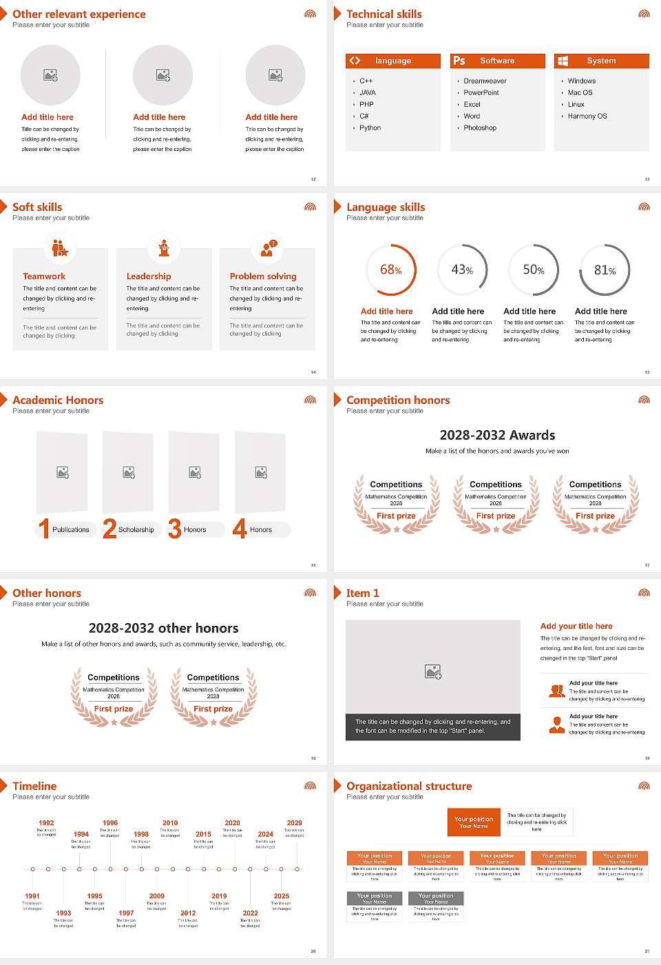 Takushoku University（Hachiōji） Resume PPT Template16:9 ratio PPT effect preview image3