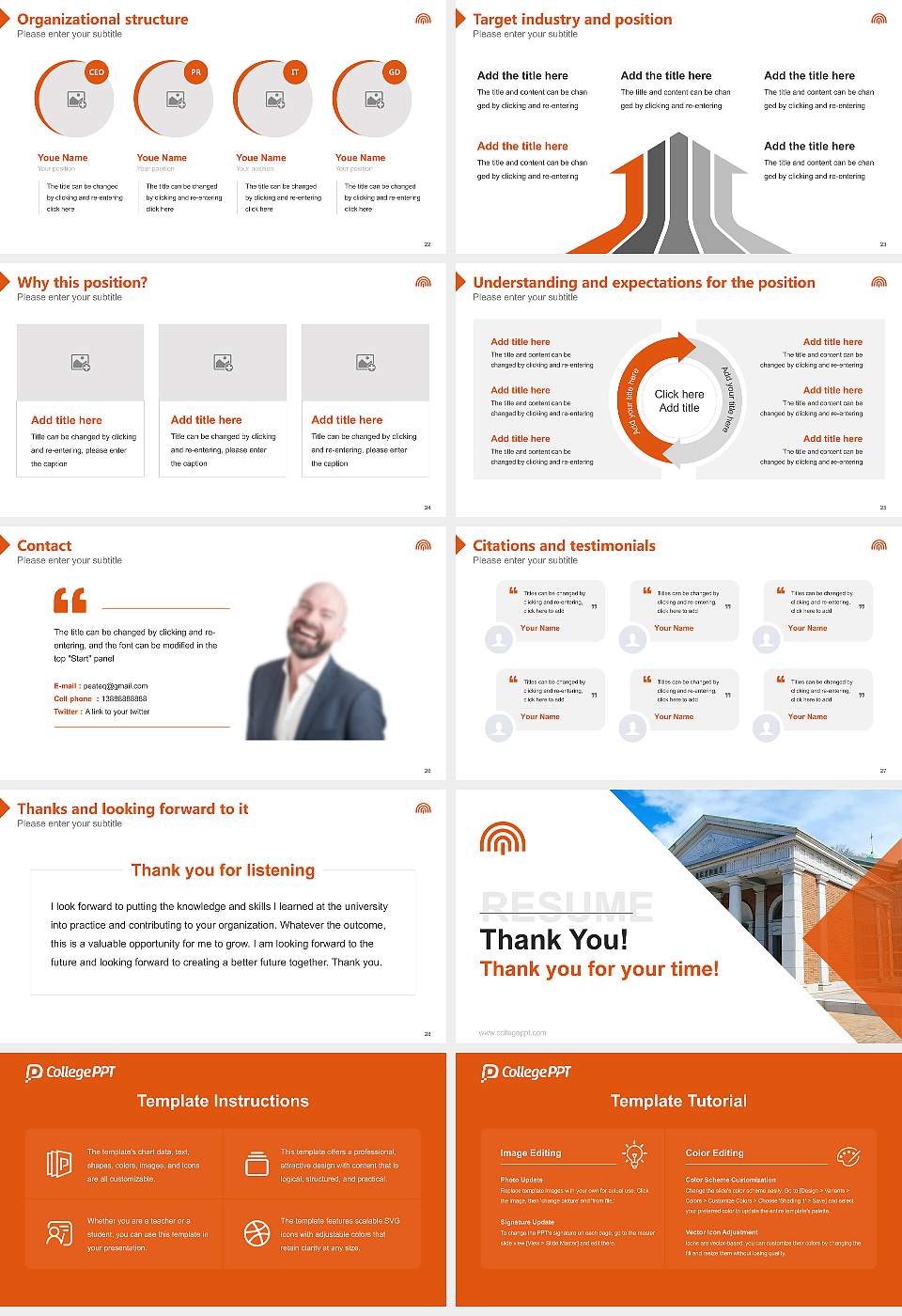 Takushoku University（Hachiōji） Resume PPT Template16:9 ratio PPT effect preview image4