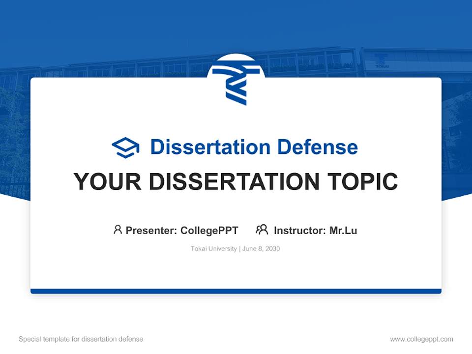 Tokai University Graduation Thesis Defense PPT Template4:3 ratio PPT effect preview image7