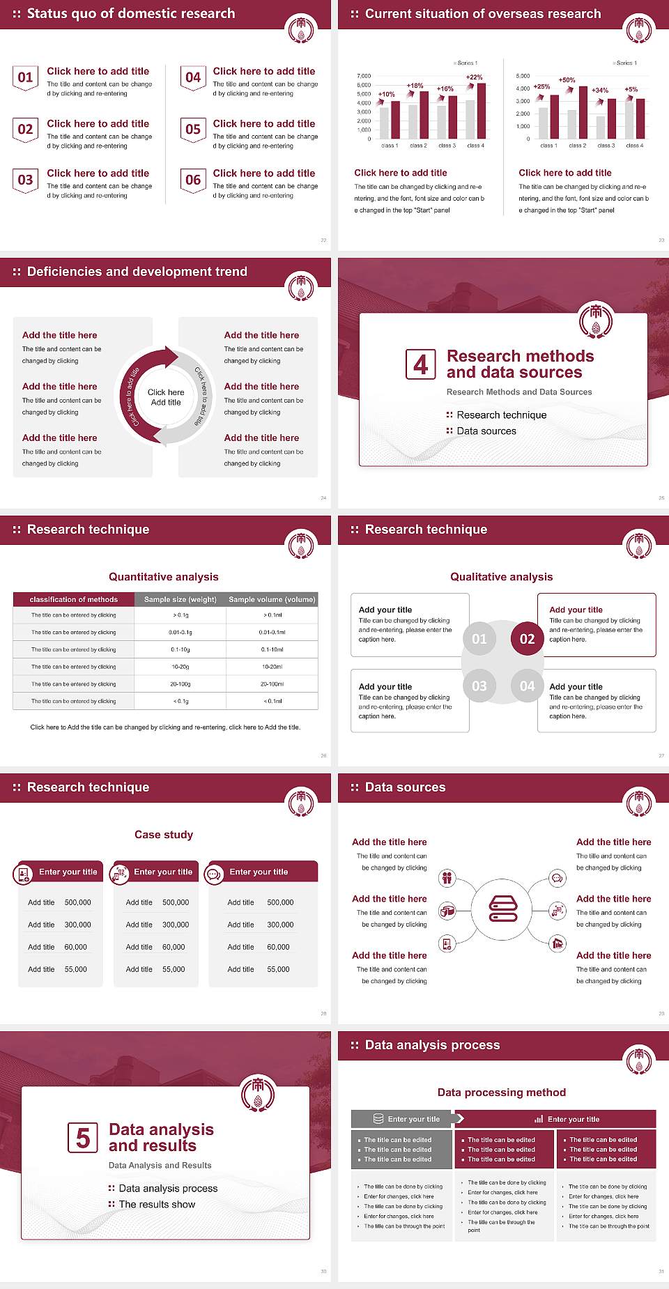 Tezukayama Gakuin University Graduation Thesis Defense PPT Template4:3 ratio PPT effect preview image4
