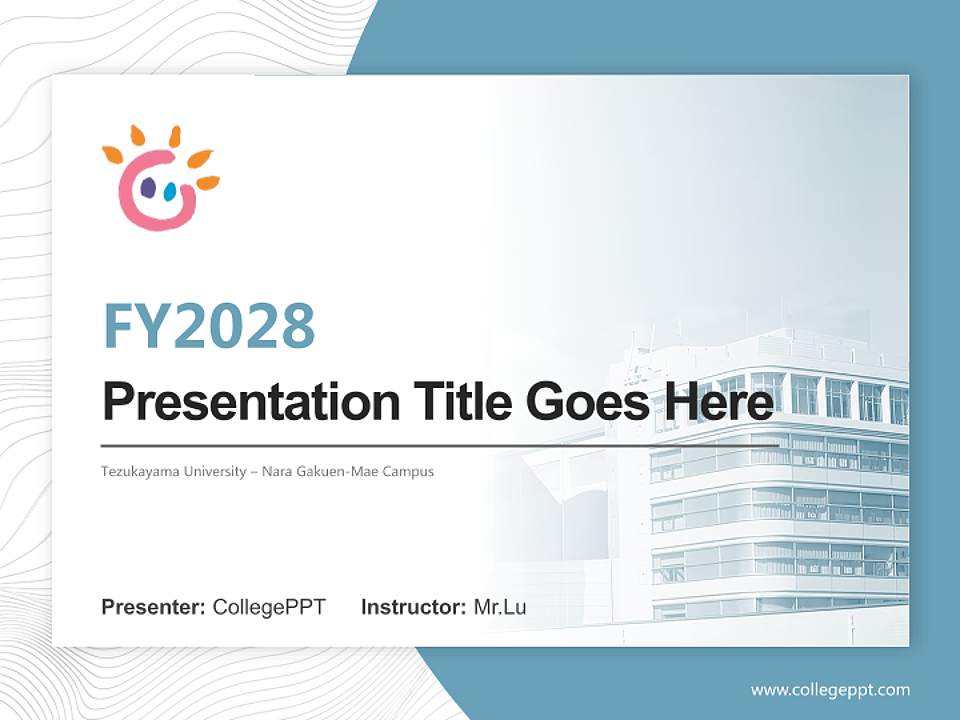 Tezukayama University – Nara Gakuen-Mae Campus Academic Presentation/Research Findings Report PPT Template4:3 ratio PPT effect preview image5
