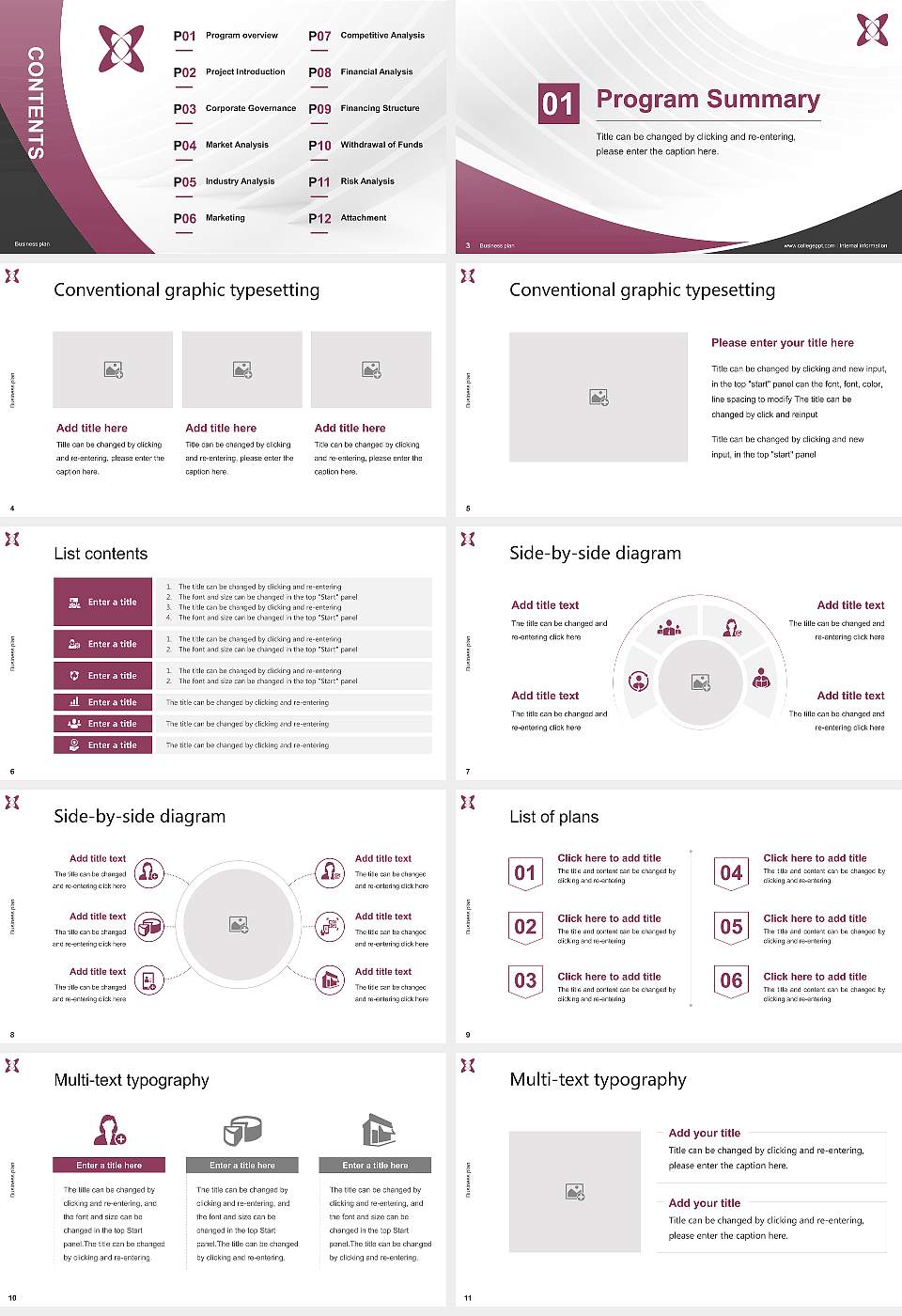 Tohoku Fukushi University Competition/Entrepreneurship Contest PPT Template16:9 ratio PPT effect preview image2