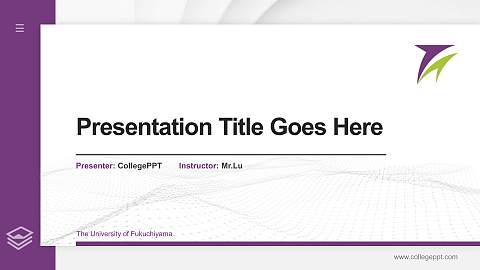 The University of Fukuchiyama Thesis Proposal/Graduation Defense PPT Template
