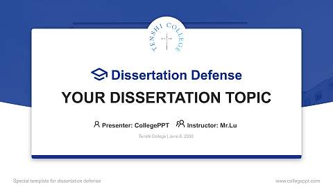 Tenshi College Graduation Thesis Defense PPT Template