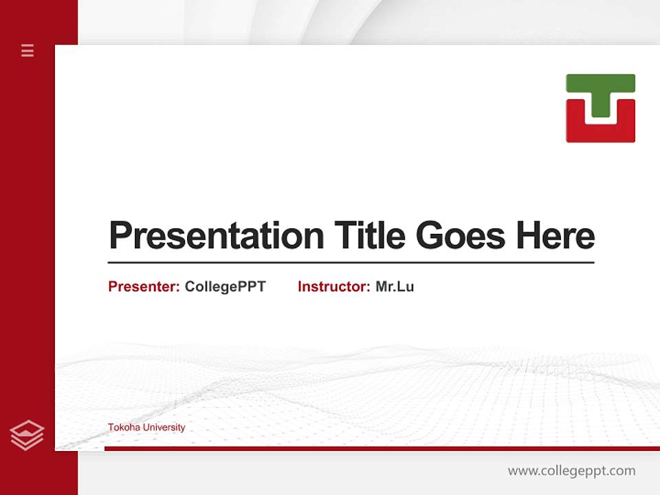 Tokoha University Thesis Proposal/Graduation Defense PPT Template4:3 ratio PPT effect preview image5