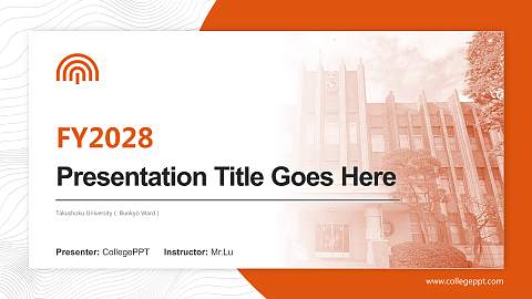 Takushoku University（ Bunkyō Ward） Academic Presentation/Research Findings Report PPT Template