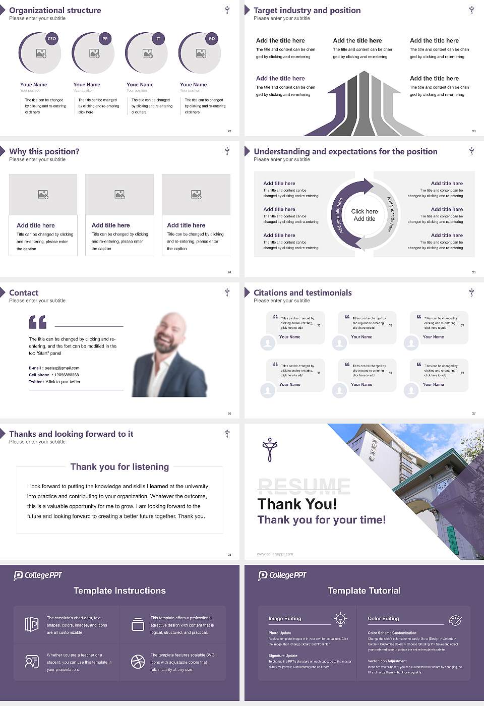 Taisho University Resume PPT Template16:9 ratio PPT effect preview image4