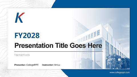 Tokyo Kasei University Academic Presentation/Research Findings Report PPT Template