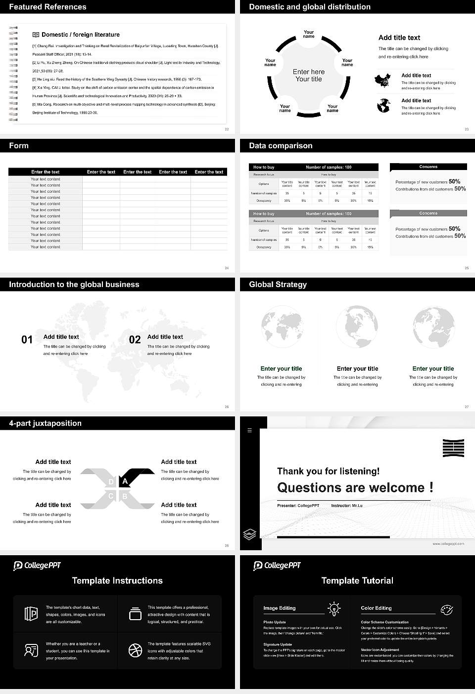 Tama Art University Thesis Proposal/Graduation Defense PPT Template16:9 ratio PPT effect preview image4