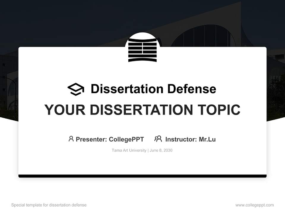 Tama Art University Graduation Thesis Defense PPT Template4:3 ratio PPT effect preview image7