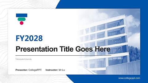 Takarazuka University Academic Presentation/Research Findings Report PPT Template