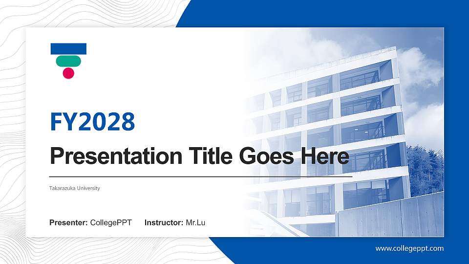 Takarazuka University Academic Presentation/Research Findings Report PPT Template16:9 ratio PPT effect preview image