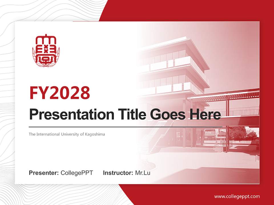 The International University of Kagoshima Academic Presentation/Research Findings Report PPT Template4:3 ratio PPT effect preview image5