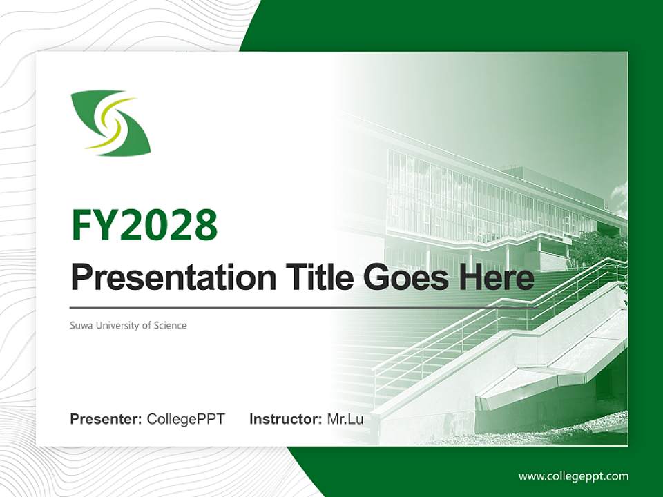 Suwa University of Science Academic Presentation/Research Findings Report PPT Template4:3 ratio PPT effect preview image5