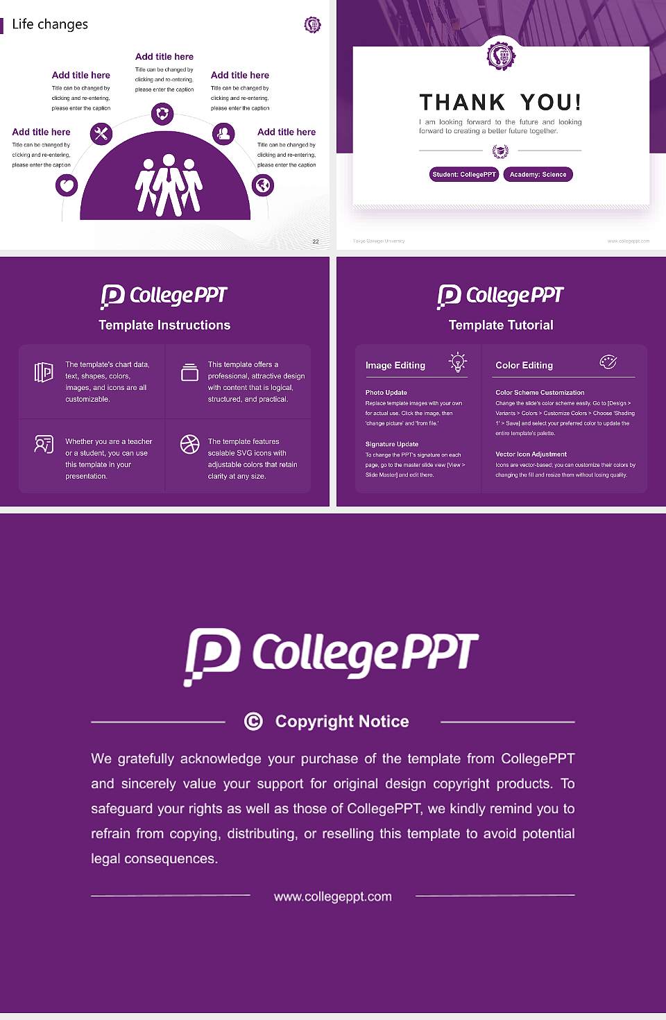 Tokyo Gakugei University National Scholarship Defense PPT Template4:3 ratio PPT effect preview image4